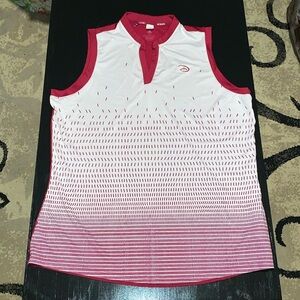 Adidas Gradient Burgundy Sleeveless Ladies XL Golf Tennis Top. Disney collab